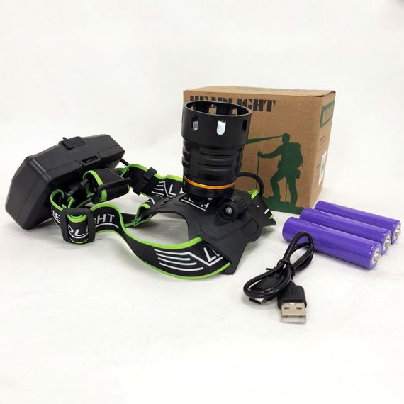 Головной фонарь аккумуляторный светодиодный мощный, Налобный фонарь с удобным ремешком для головы GT-70 | Зображення 7