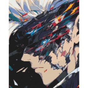 Алмазная мозаика "Аниме. Магическая битва" 40х50 см