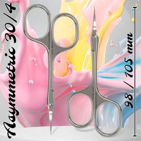 Ножиці для кутикули Staleks Pro "Asymmetric" UNIQ 30/4