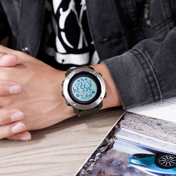 Skmei 1511AG Army-Green Smart Watch + Compass | Зображення 3
