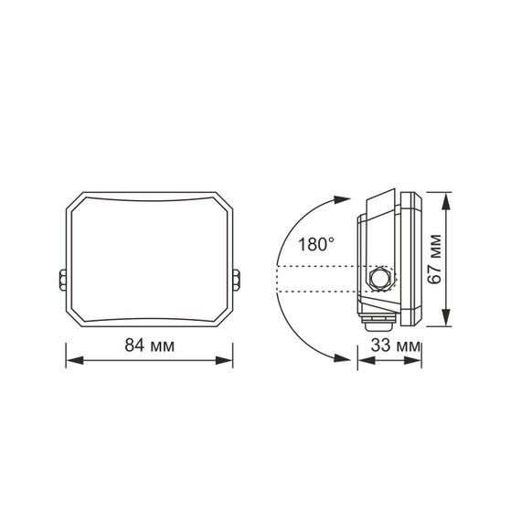 Світлодіодний прожектор VIDEX F3 10W 5000K 220V Black (VLE-F3-0105B) | Зображення 5