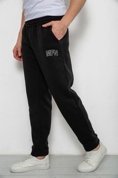 Спортивные штаны мужские на флисе, цвет черный, 238R01908 | Зображення 2