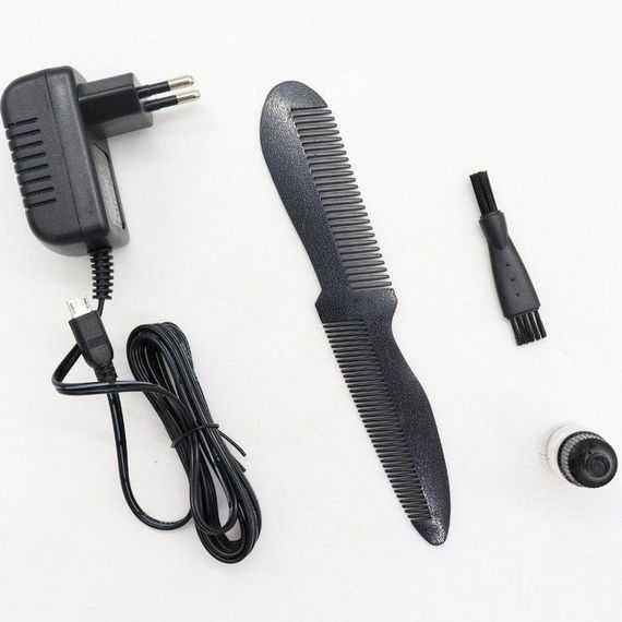 Машинка для стрижки волосся 11в1 Kemei KM 600 з насадками / Тример чоловічий для бороди з підставкою | Зображення 7