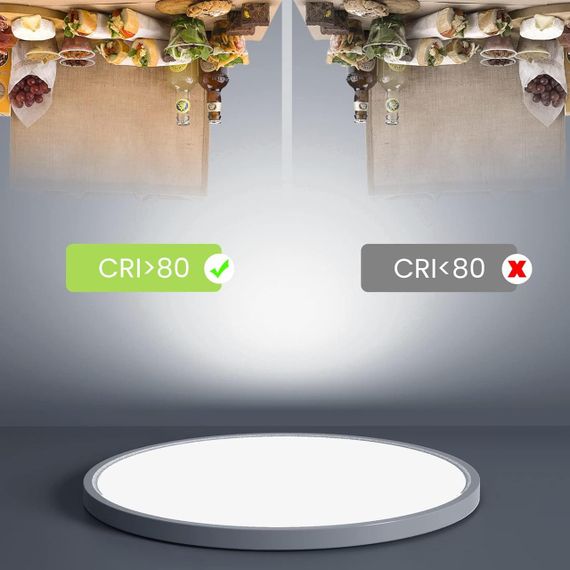 Світильник світлодіодний стельовий OTREN, 24 Вт, денне біле світло, 4500 К, IP44, водонепроникний, 2 шт. | Зображення 3