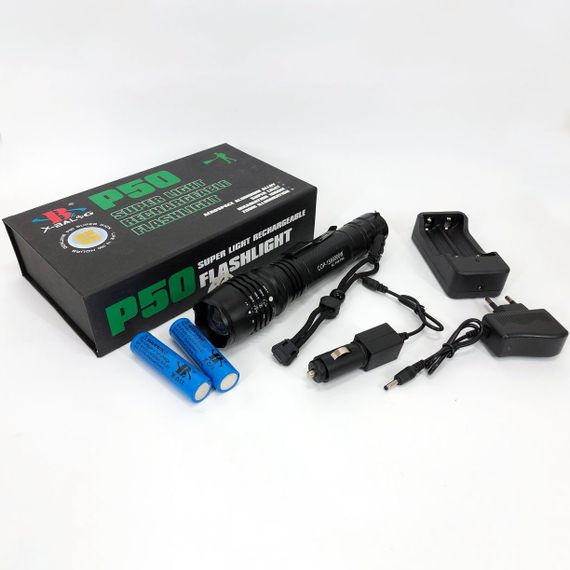 Фонарь переносной с лед лампой Bailong, Лед фонарик с зарядкой, Фонарь ручной металлический TH-48 | Зображення 5