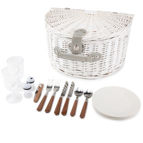 Корзина для пикника на 2 человека White Amure 40х30х20 см