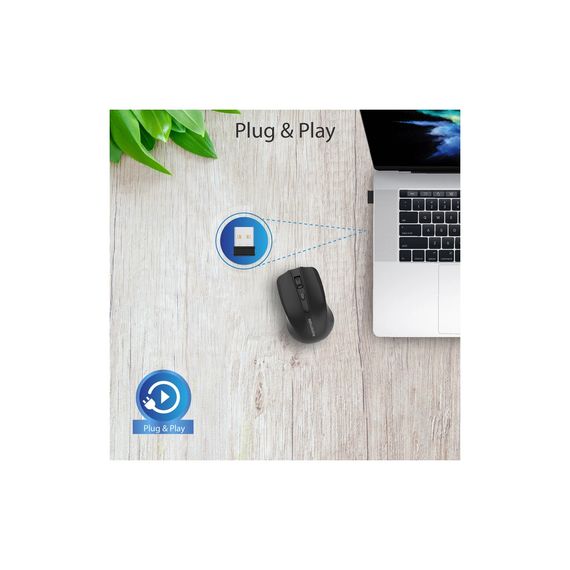 Мишка Promate Clix-8 Wireless Black (clix-8.black) | Зображення 4