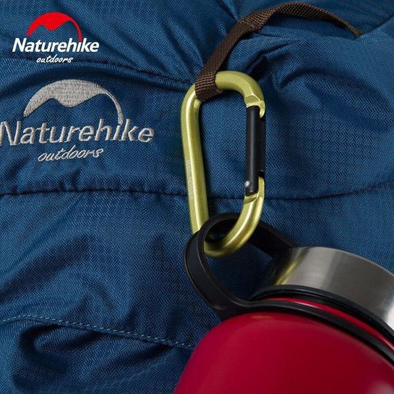 Карабин многофункциональный Naturehike D-type 80 мм NH15A001-H green | Зображення 2