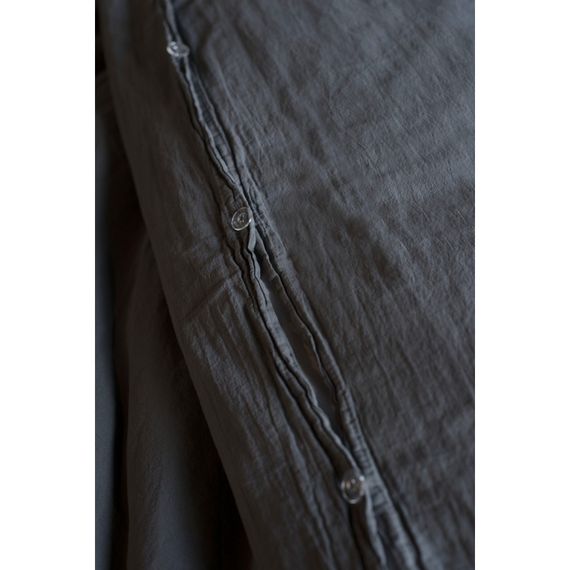 Комплект постільної білизни SoundSleep Stonewash dark gray євро сірий | Зображення 1