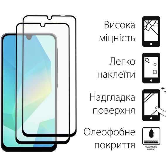 Чохол до мобільного телефона Dengos Samsung Galaxy A16 Carbon + glass 2pcs (Blue) (DG-CTG2P-07) | Зображення 2