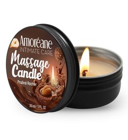 Масажна свічка Amoreane Massage Candle Praline Rocher, праліне, 30 мл
