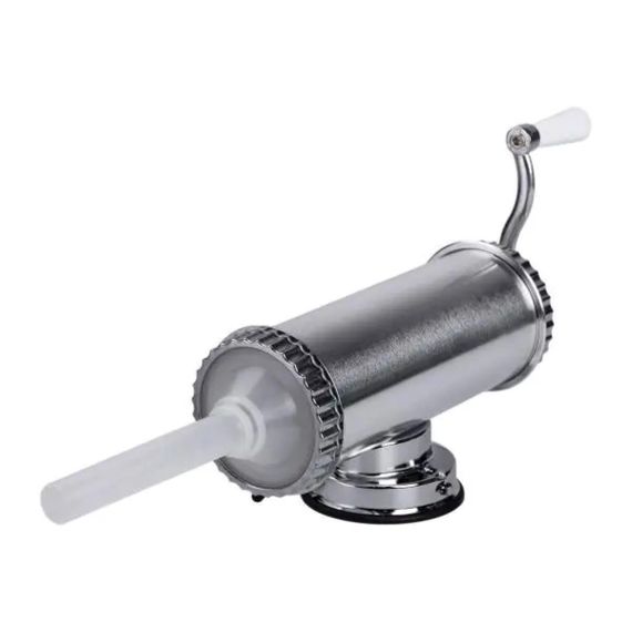 Шприц для ковбаси ручний 8×25 см горизонтальний ковбасний шприц 1,5 л для фаршу 3 насадки 16788-1 | Зображення 2