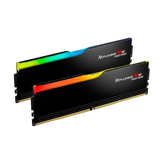 Модуль пам'яті для комп'ютера DDR5 64GB (2x32GB) 6000 MHz Ripjaws M5 Neo RGB Matte Black G.Skill (F5-6000J3636F32GX2-RM5NRK) | Зображення 1