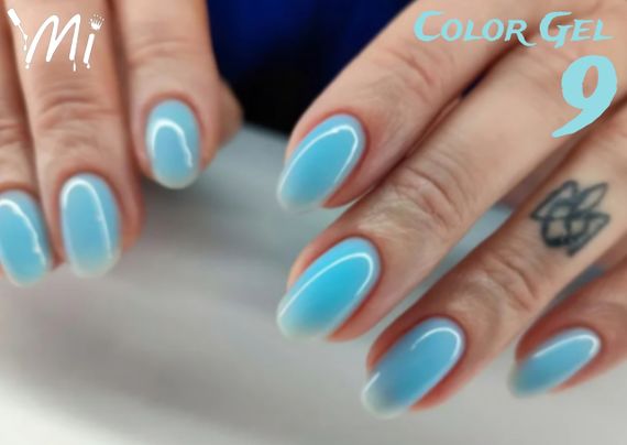Гель для нарощення нігтів Mi Color Gel 9 (блакитний) 30мл | Зображення 2