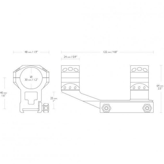 Кріплення - Моноблок Hawke Tactical AR D-30мм High Weaver Моноблок для прицілу Моноблок