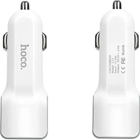 Адаптер ОЗУ Hoco Z23 dual-port car charger 2USB 2.4A | Зображення 2