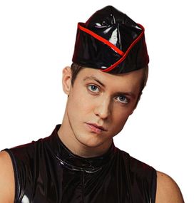 Лакована чоловіча пілотка D&A sexstyle