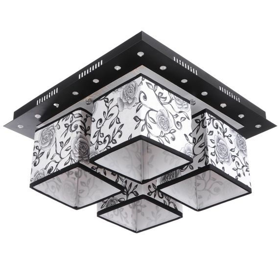 Люстра потолочная с подсветкой смарт LED E14 40W BK (BKL-624C/4)