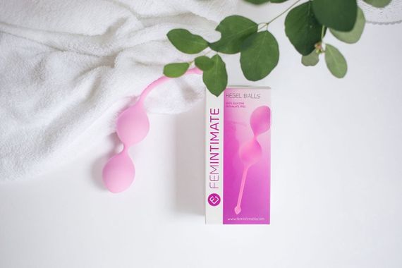 Вагінальні кульки Кегеля FEMINTIMATE рожеві Sex Aura | Зображення 2