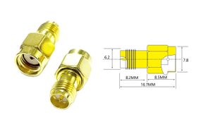 50 шт - Переходники для FPV и радиооборудования (RP-SMA M - RP-SMA F прямой)