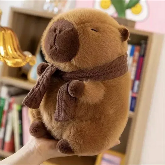 Плюшева капібара з шарфом 30.5 см — м'яка іграшка для обіймів, ігор і декору, безпечний подарунок для дитини | Зображення 5