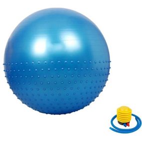 Мяч для фитнеса (фитбол) полумассажный "HMS" NE-HAS27-65-B синий 65 см