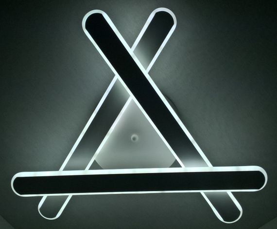 Люстра світлодіодна стельова LED світильник для квартири на стелю лед 25334 Білий 10х51х51 см.