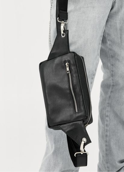 Чоловіча сумка бананка Sambag HARVI чорна 24 × 16 × 6 см (88213101m) | Зображення 2