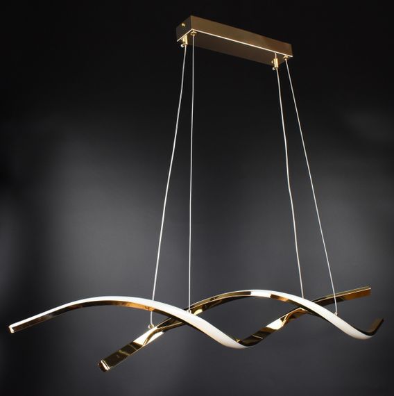 Люстра світлодіодна підвісна LED світильник для квартири на стелю лед 26970 Золото 25-100х14х103 см.