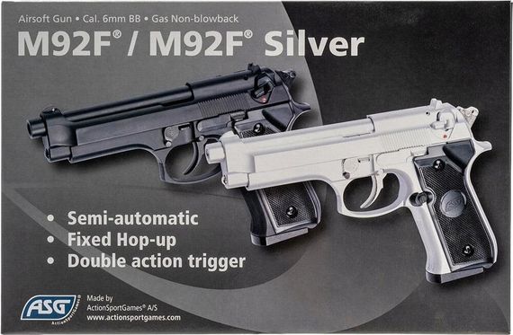Пістолет страйкбольний ASG M92F Green Gas кал. 6 мм | Зображення 1