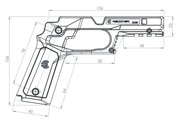 Накладки на руків’я Recover Tactical CC3P для 1911 Black/Tan | Зображення 3