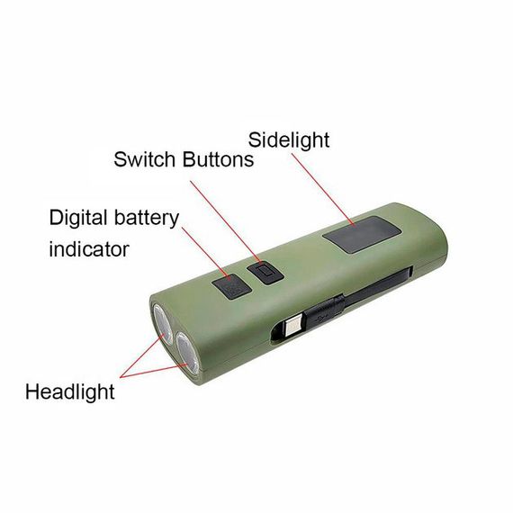 Велофара Z818-2x3W+COB (white+red), Долговечный велосипедный фонарь, Лед фара на велосипед | Зображення 3