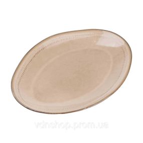 Блюдо сервірувальне овальне 33.5х23 см порцелянаове, бежеве HP23380