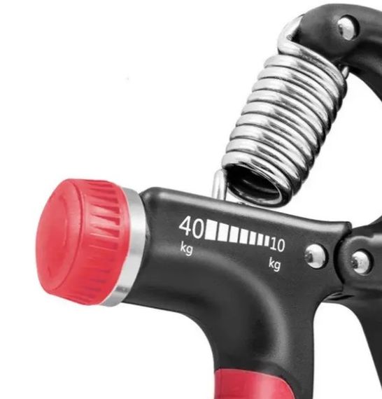 Еспандер кистьовий PowerPlay PP-4323 з регульованим навантаженням 10-40 кг Strength Grip Чорно-червоний (PP_4323_Bl/Red) | Зображення 4