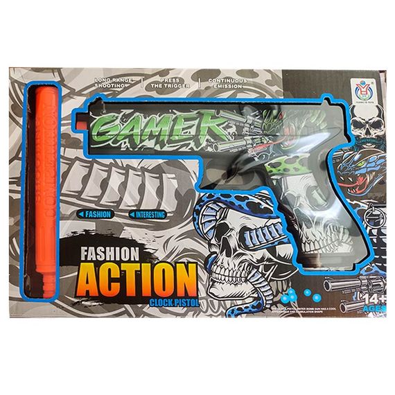 Пистолет на гидрогелевых шариках (орбизах) Gel Energy Laser Game Green