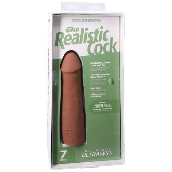 Фалоімітатор Doc Johnson The Realistic Cock ULTRASKYN - 7 Inch Caramel Sex Aura | Зображення 7