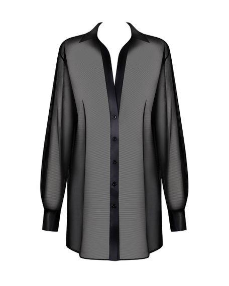 Сексуальний халат-сорочка Obsessive Stellya babydoll black M/L | Зображення 2