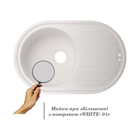 Кухонная мойка Lidz 780x500/200 WHI-01 (LIDZWHI10780500200) | Зображення 2
