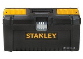 Ящик для инструментив STANLEY : 16", пластиковий, комирки в кришци, металева защипка, 200х195х410 мм