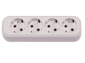 Колодка 4 гнезда с заземлением Leon Ny95000066