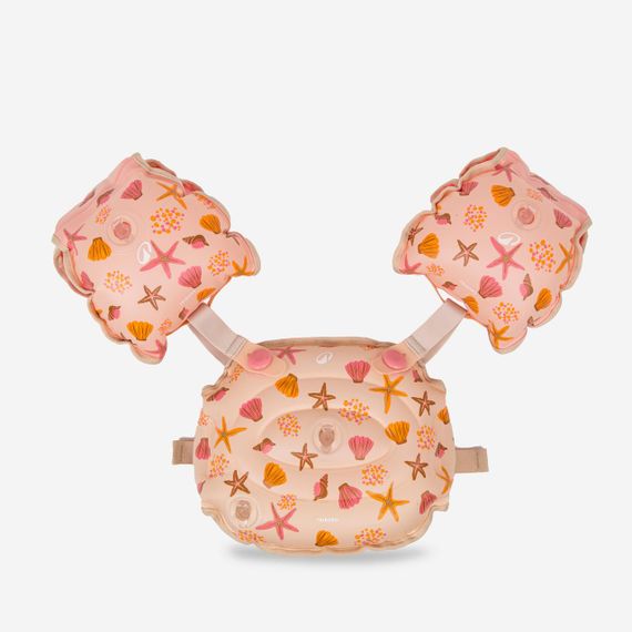 Пояс з нарукавниками Tiswim адаптивний для дітей 15-30 кг бежевий з принтом - One Size