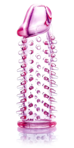 Удлиняющая насадка-презерватив с шипами Boss Series прозрачная sexstyle