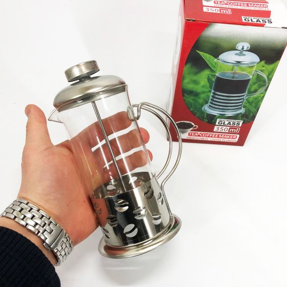 Заварник френч-прес Unique UN-1151 0.35 л, Колба Френч для чаю, Френч-прес для міцної кави | Зображення 3