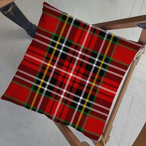 Подушка на стул с завязками Шотландская клетка 40x40x4 см (PZ_23NG004)