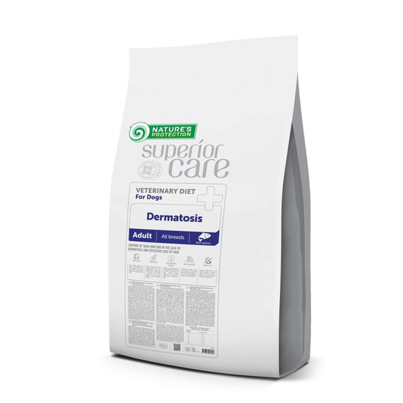 Корм Nature's Protection Superior Care Veterinary Diet Dermatosis Salmon Adult All Breed Dogs сухий з лососем для собак з проблемами шкіри та вовни 10 кг