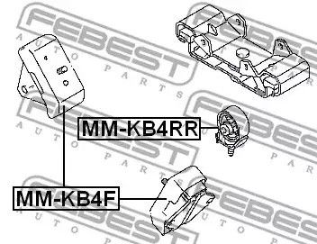 Подушка двигуна (передня) Pajero Sport/L200 05-, FEBEST (MMKB4F) | Зображення 3