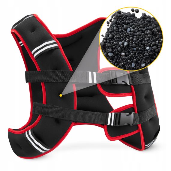 Жилет-обтяжувач для тренувань 4FIZJO 5 кг Black/Red (P-5905973402156) | Зображення 4