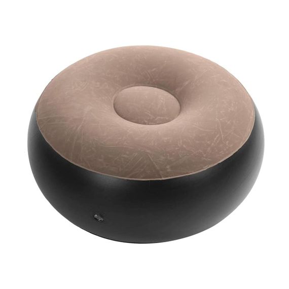 Надувний диван з пуфом та насосом (116х98х83см), Air Sofa, Коричневий / Надувне крісло для відпочинку | Зображення 4