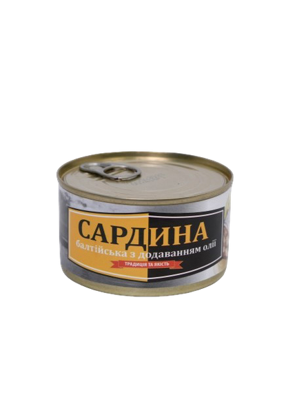 Сардина балтийская с добавлением масла Рыбацкая Артель 230 г