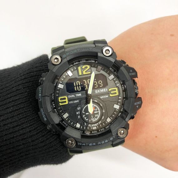 Годинники спортивні армійські SKMEI 1965AG, Спортивні годинники чоловічі водонепроникні HS-51 | Зображення 9